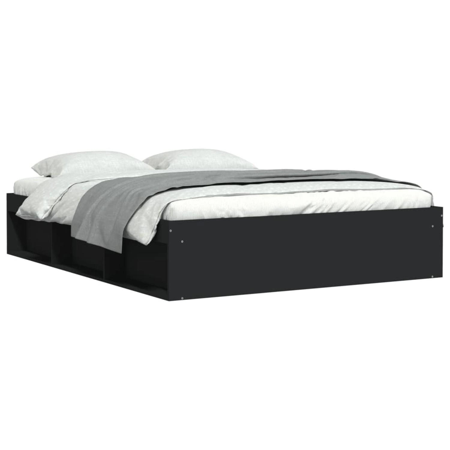 vidaXL Bettgestell Bettrahmen Schwarz 140x200 cm Bett Bettgestell günstig online kaufen