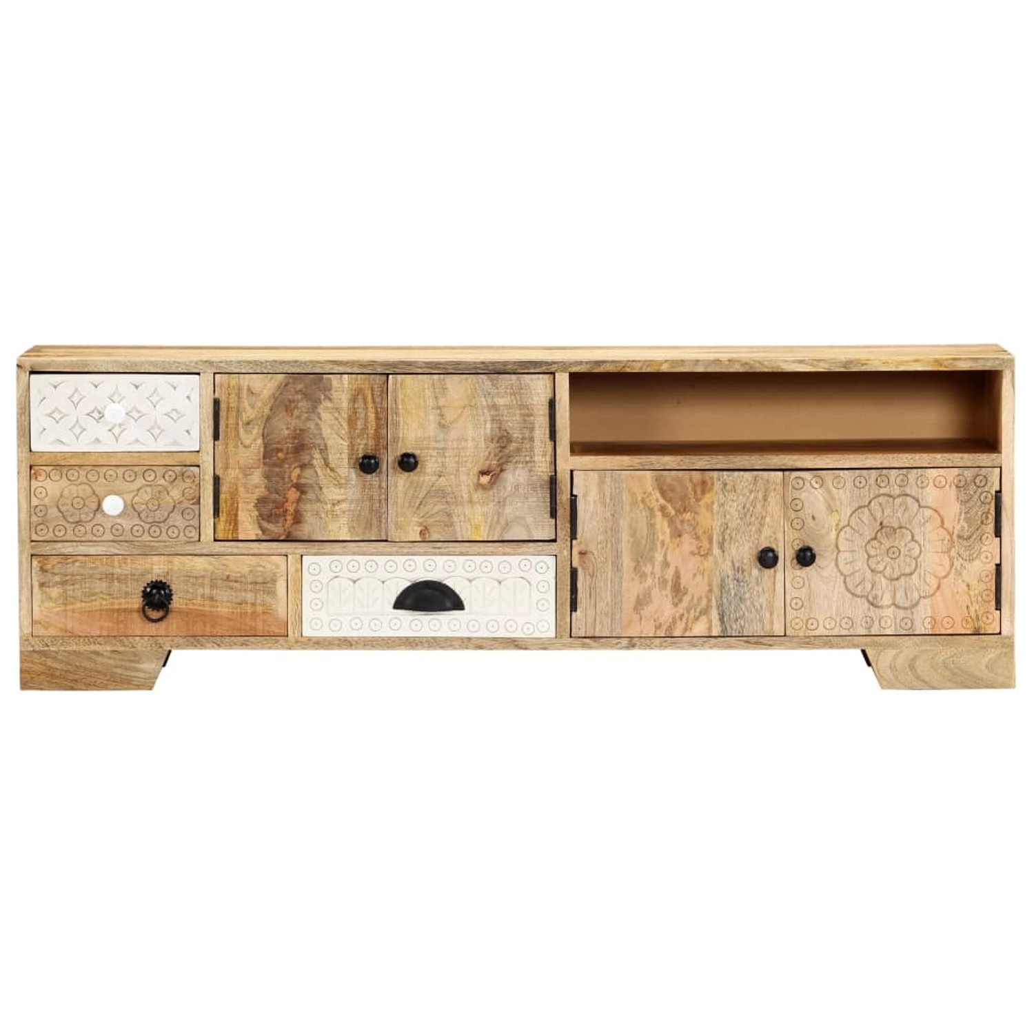VidaXL TV-Schrank 120x30x40 cm Massivholz Mango  Modell 2 günstig online kaufen
