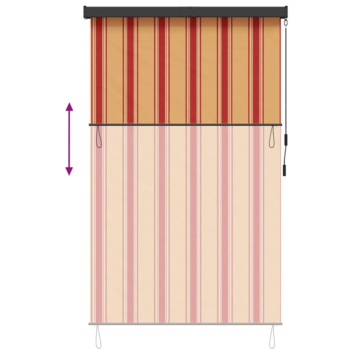 vidaXL Rollo Mehrfarbig 80 x 250 cm Stoff und Aluminium 42037176