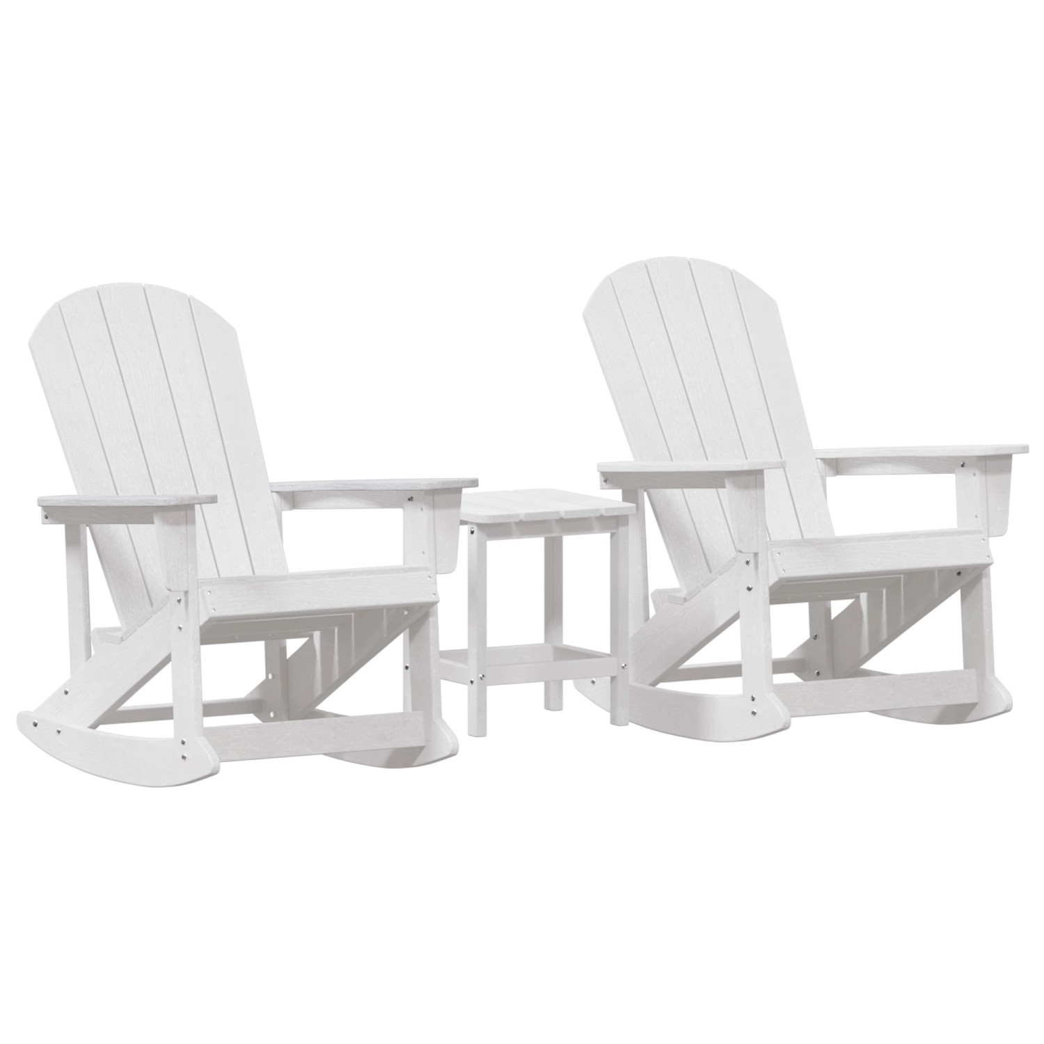 vidaXL Garten Lounge Set 3-Tlg Weiß HDPE 3335838 günstig online kaufen