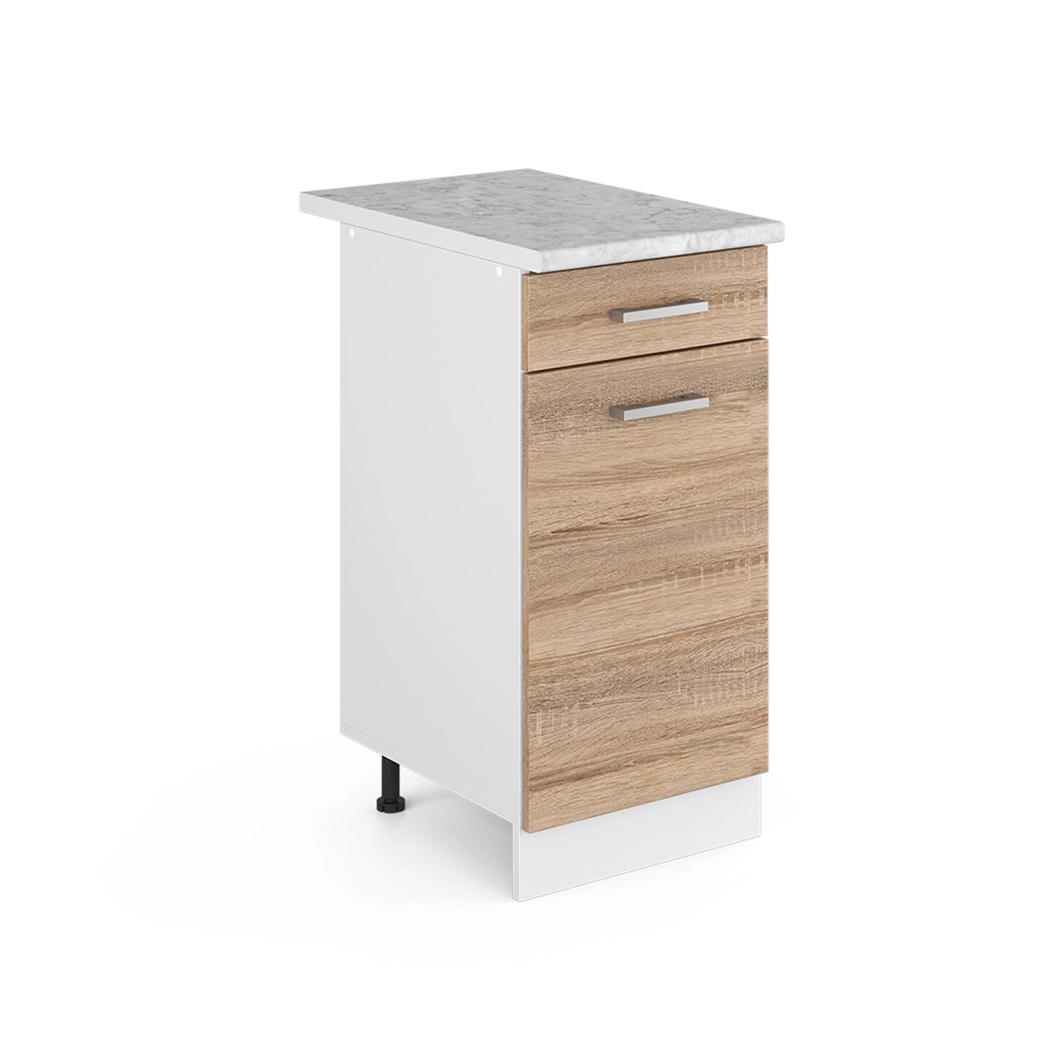 Vicco Unterschrank R-Line, Sonoma/Weiß, 40 cm, AP Marmor günstig online kaufen