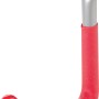Beschichteter Wandhaken aus Stahlrohr, rot, für die Wandmontage. Traglast 25 kg.