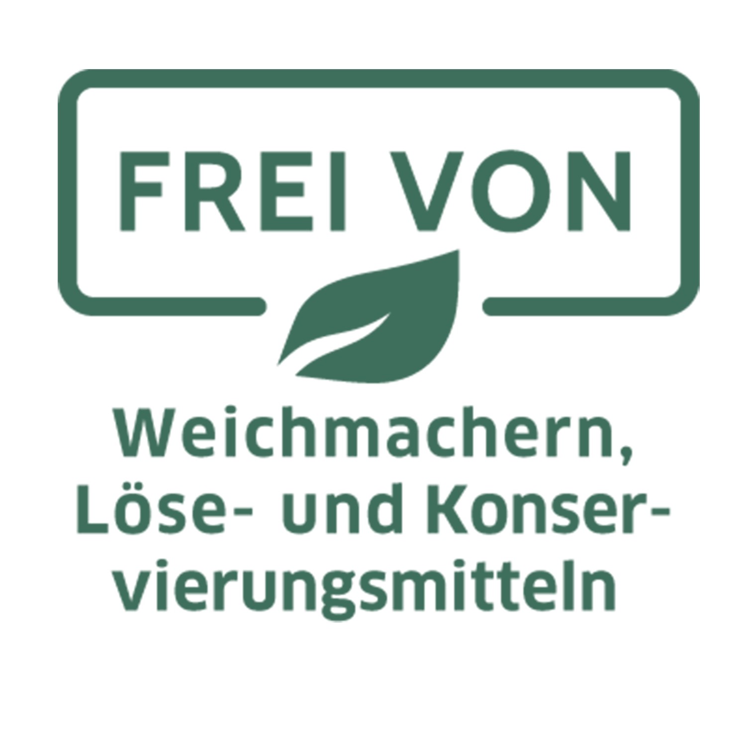 Symbol: Alpina Wandfarbe frei von Weichmachern, Lösungs- und Konservierungsmitteln.