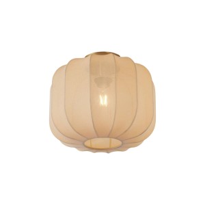 Japandi Deckenleuchte Pluni in Gold und Beige. Elegante Lampe für Wohnzimmer und Schlafzimmer.