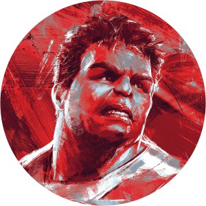 Selbstklebende Vliesfototapete Dot Avengers Painting Hulk, Ø 125 cm.