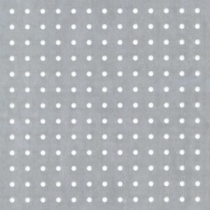 Lochblech aus Aluminium, naturfarben, mit runden Löchern (Ø 4,5 mm) im Raster.