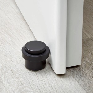 SOTECH 2er Set Türstopper STOPPER Ø36 mm H 32 mm Schwarz Matt Bodenmontage Selbstklebend Stockschraube