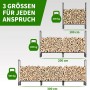 TTL GARDEN Kaminholzregal in 3 Größen: Übersicht der Tragkraft und Abmessungen des Holzlagerregals.