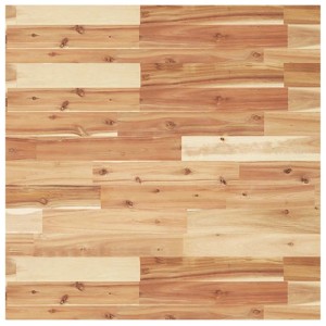 Quadratische Tischplatte aus Akazienholz, 70x70 cm, mit natürlicher Holzmaserung.