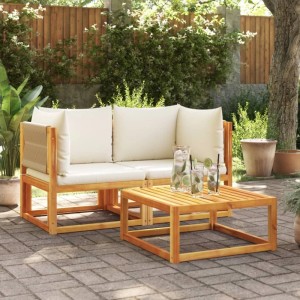 vidaXL Gartensofas-Ecke mit Kissen 2 Stk Holz Akazie & Seil 3278853