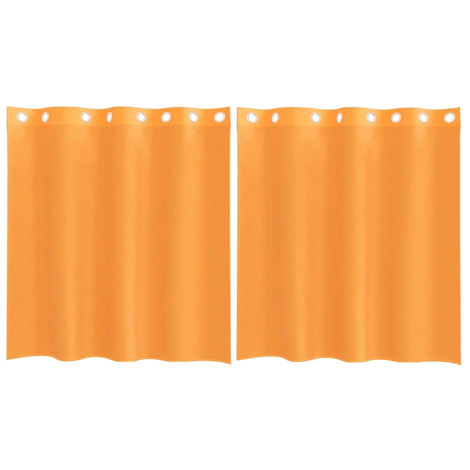 vidaXL Voile Vorhänge mit Ösen 2 Stk Orange 140x140 cm 4102089 günstig online kaufen