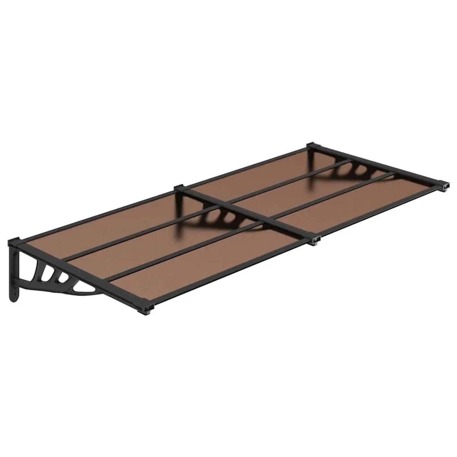 vidaXL Türvordach Schwarz 152,5x90 cm Polycarbonat 153698