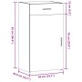 Maßzeichnung des vidaXL Sideboards Sonoma-Eiche. Zeigt 50x42,5x93 cm Schrank mit Schublade und Tür.