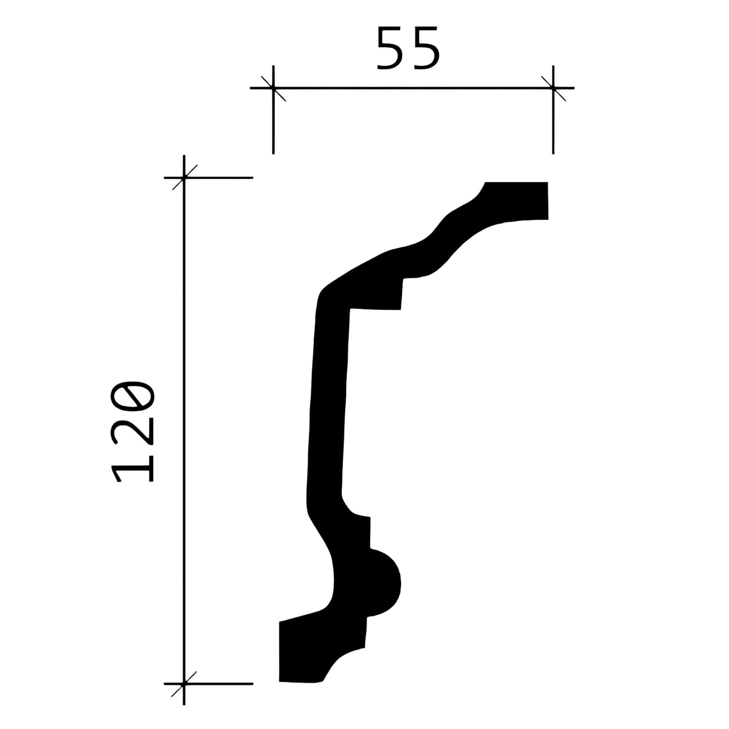 PROFHOME 150177F Flexible Eckleiste Stuckleiste aus Flexiblem Polyurethan 2 günstig online kaufen