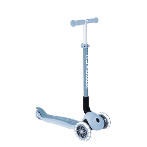 Globber Primo Foldable Lights Tretroller 120/80 mm ABEC 5 3-Rädrig Höhenverstellbar LED-Rollen Blaubeere