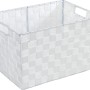 Wenko Aufbewahrungskorb Adria M, weiß, 35x22x25,5 cm, aus Kunststoff-Geflecht.