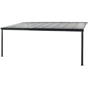 Home Deluxe Terrassenüberdachung Solis Alu in Anthrazit mit Hohlkammerplatten.