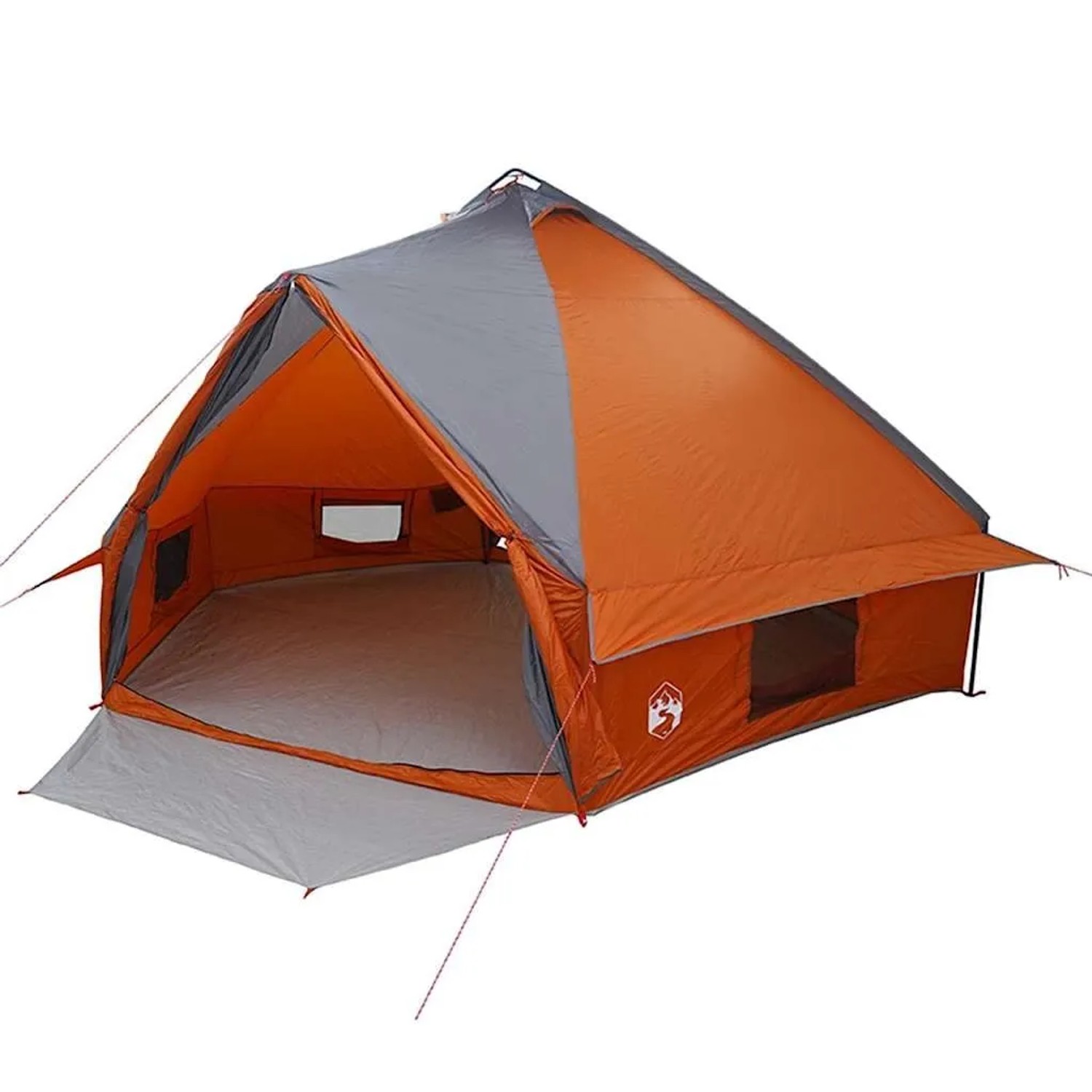 vidaXL Teepee Zelt mit Dach Grau und Orange 490 x 410 x 210 cm 42004067