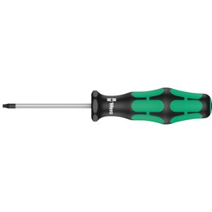 Wera 367 Torx BO Schraubendreher TX 8X60 mm mit ergonomischem schwarz-grünem Griff. Präzises Werkzeug für Heimwerker.
