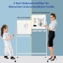 Costway Mobiles Whiteboard mit Ständer & Rollen Weiß 120 x 60 cm_3
