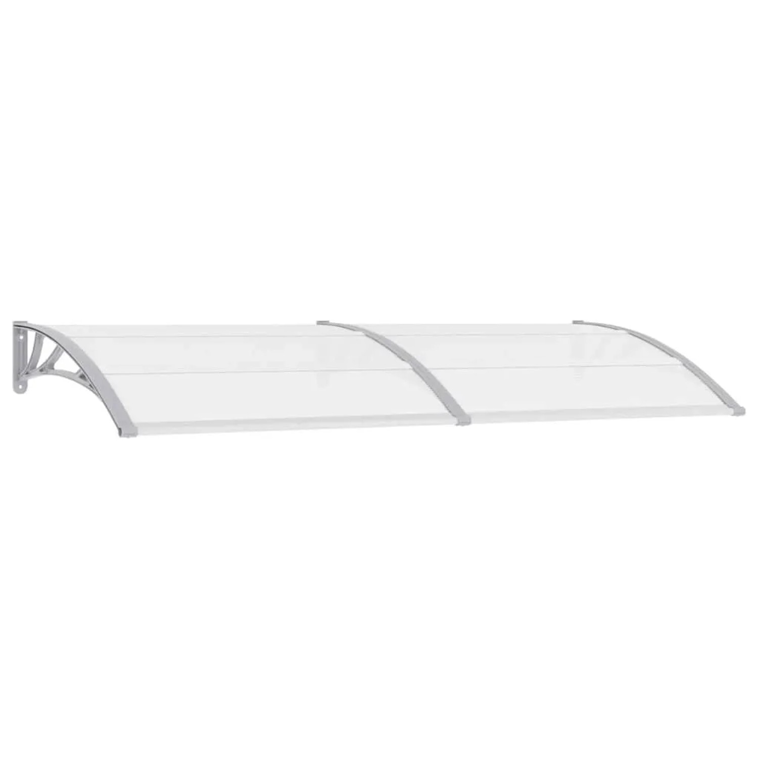 vidaXL Türvordach Grau und Transparent 240x75 cm PC 144821