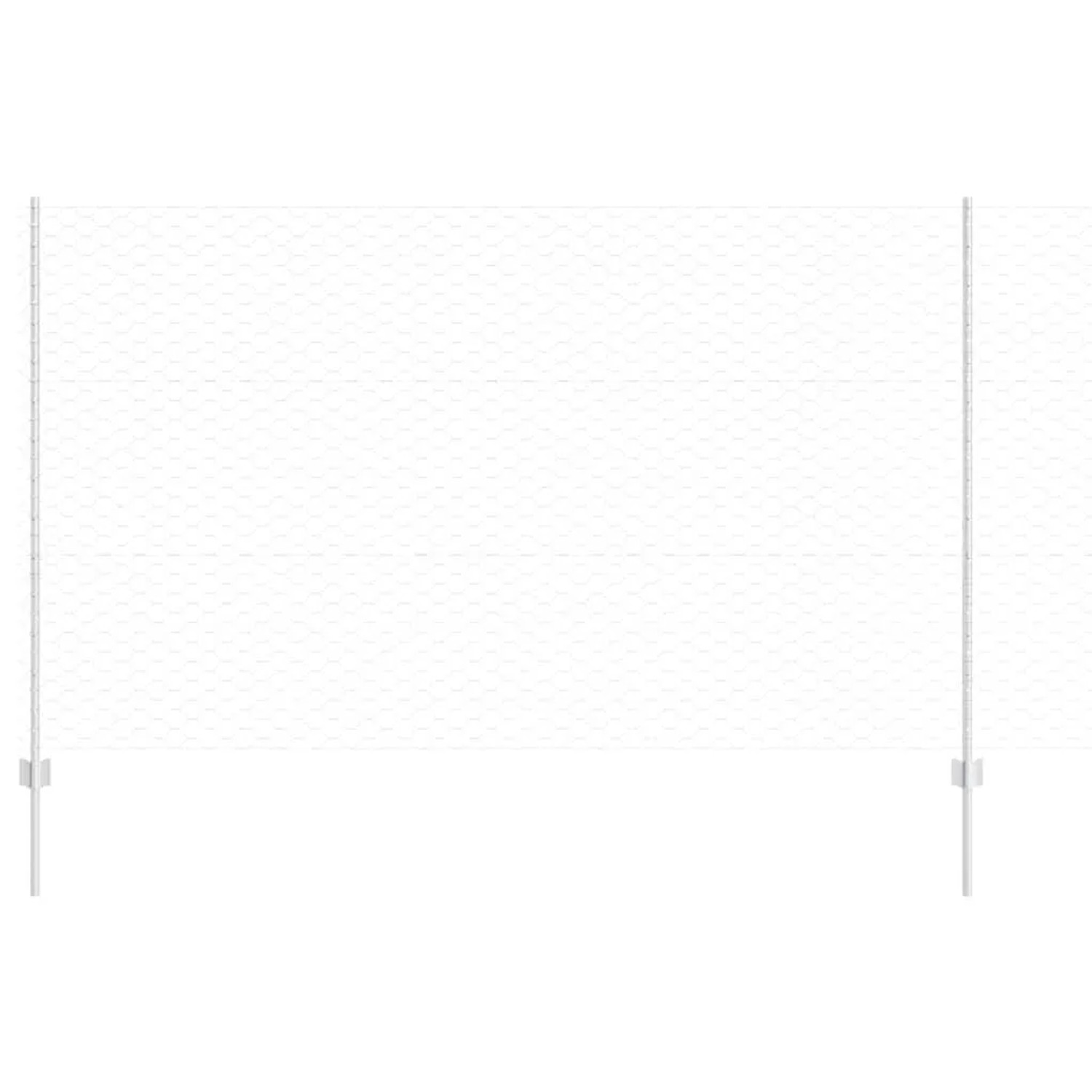 vidaXL Zaun mit Pfosten Silber 1,4 x 10 m Stahl 3336973 günstig online kaufen