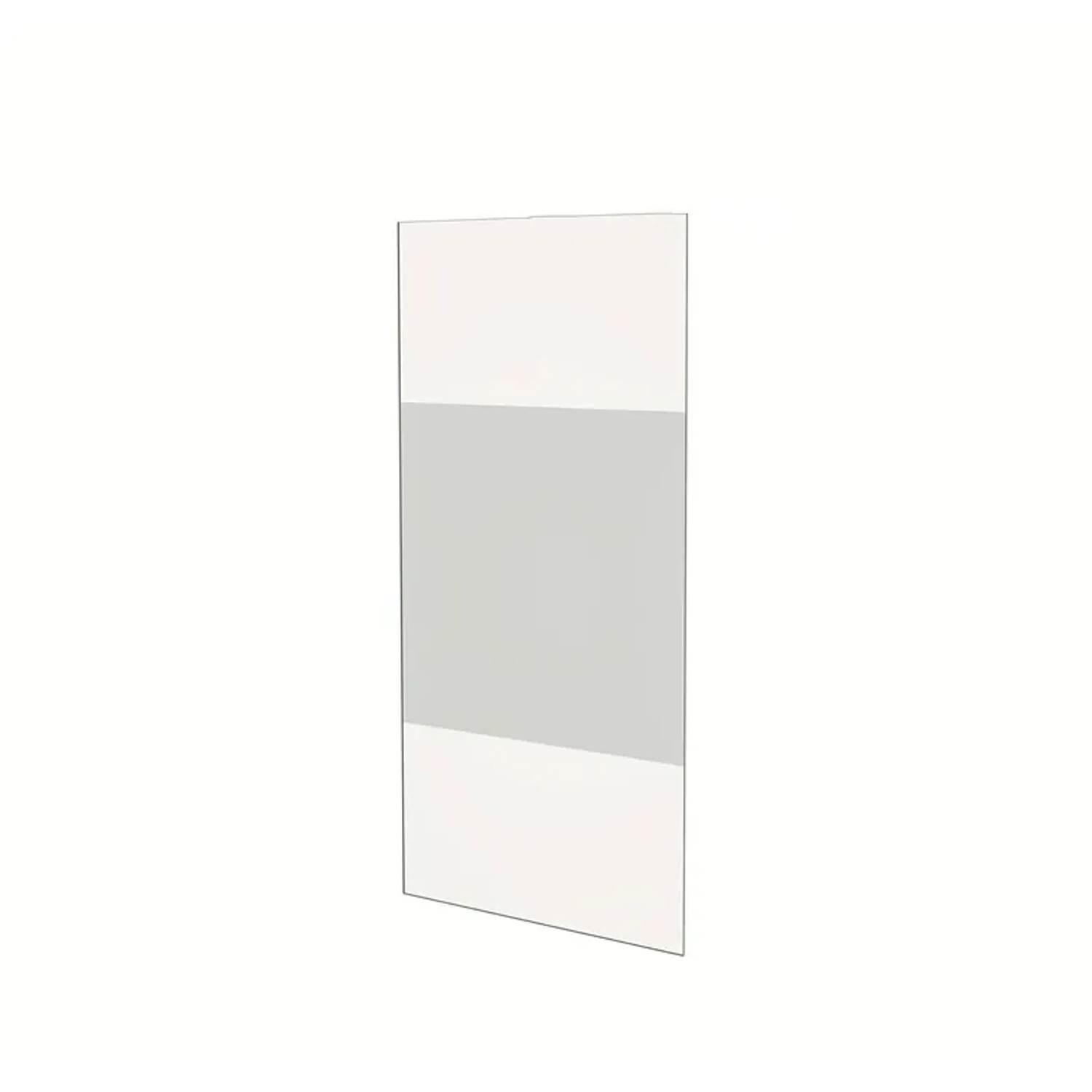 Duschparadies 117.7 x 200 cm Walk in Glas 8mm Nano Glas Duschwand Milchglasstreifen Seitenwand
