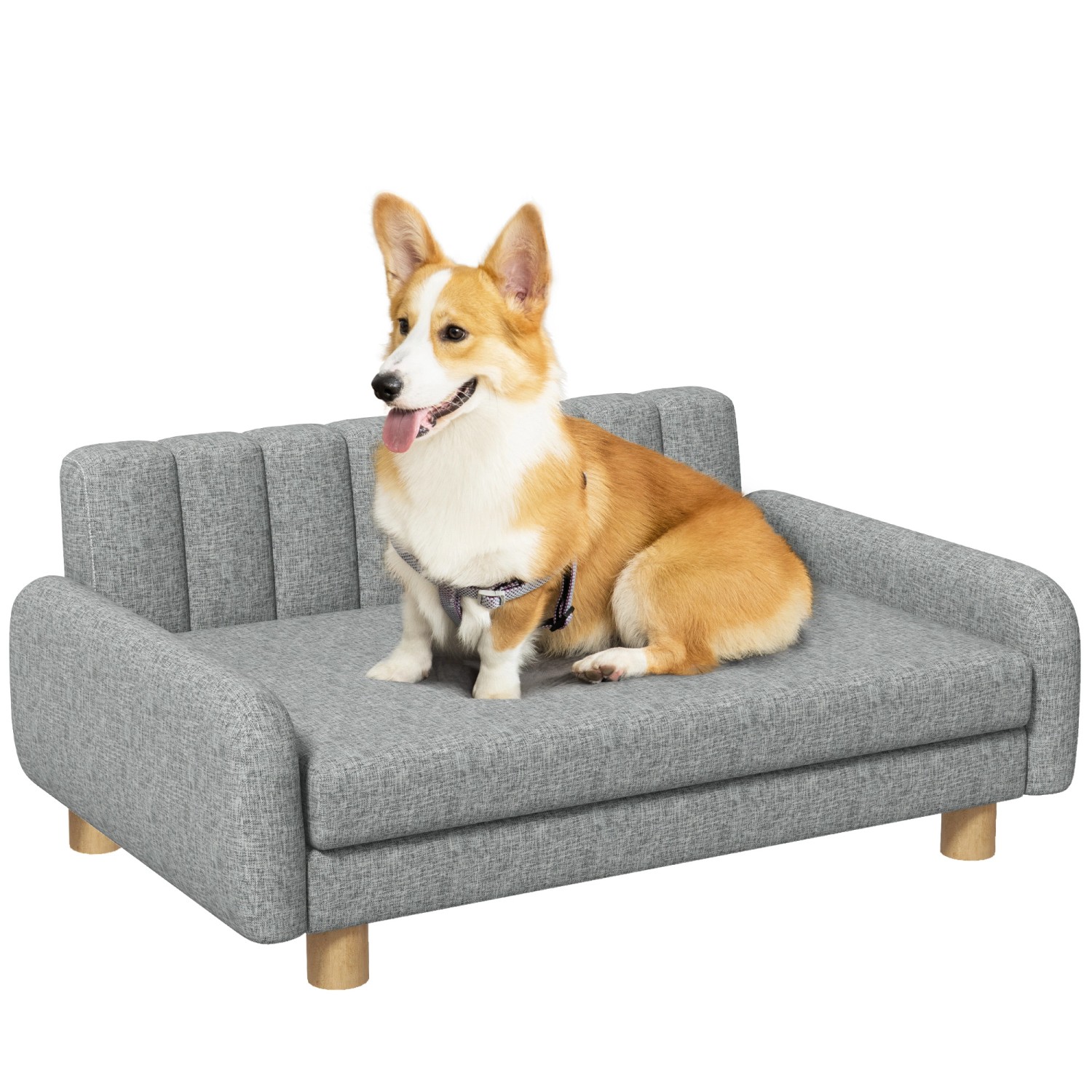 PawHut Hundesofa mit Weichem Kissen 94 x 61 x 40 cm