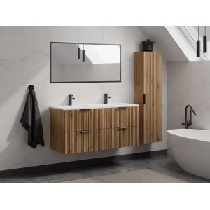 Vente-unique Badmöbel-Set Zevara Naturfarben Hell 120 cm