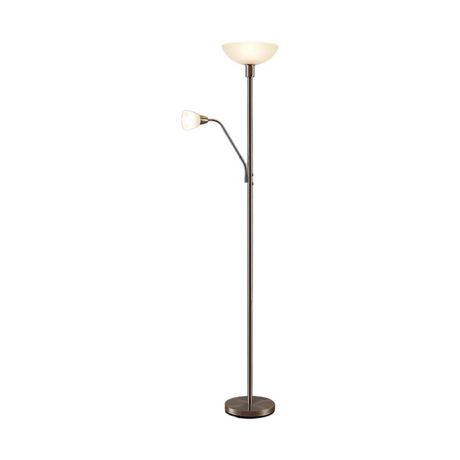 Lindby Stehlampe Jost 9621314 Modern in Alu aus Metall 2-flammig E27 Wohnzimmerleuchte