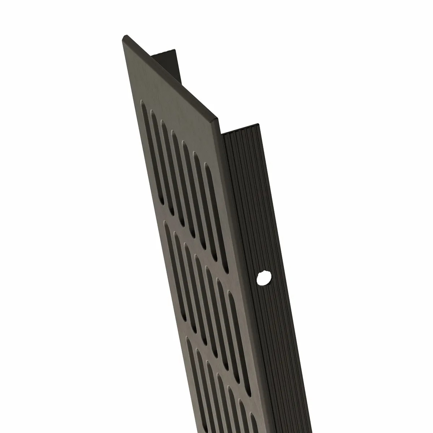 Braunes Zuluftgitter, 100x1000mm, eloxiertes Aluminium für Heizung und Lüftung.