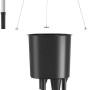 Lechuza Bola Color 32 Hängeampel, sandbraun, mit Bewässerungssystem und Edelstahlaufhängung.