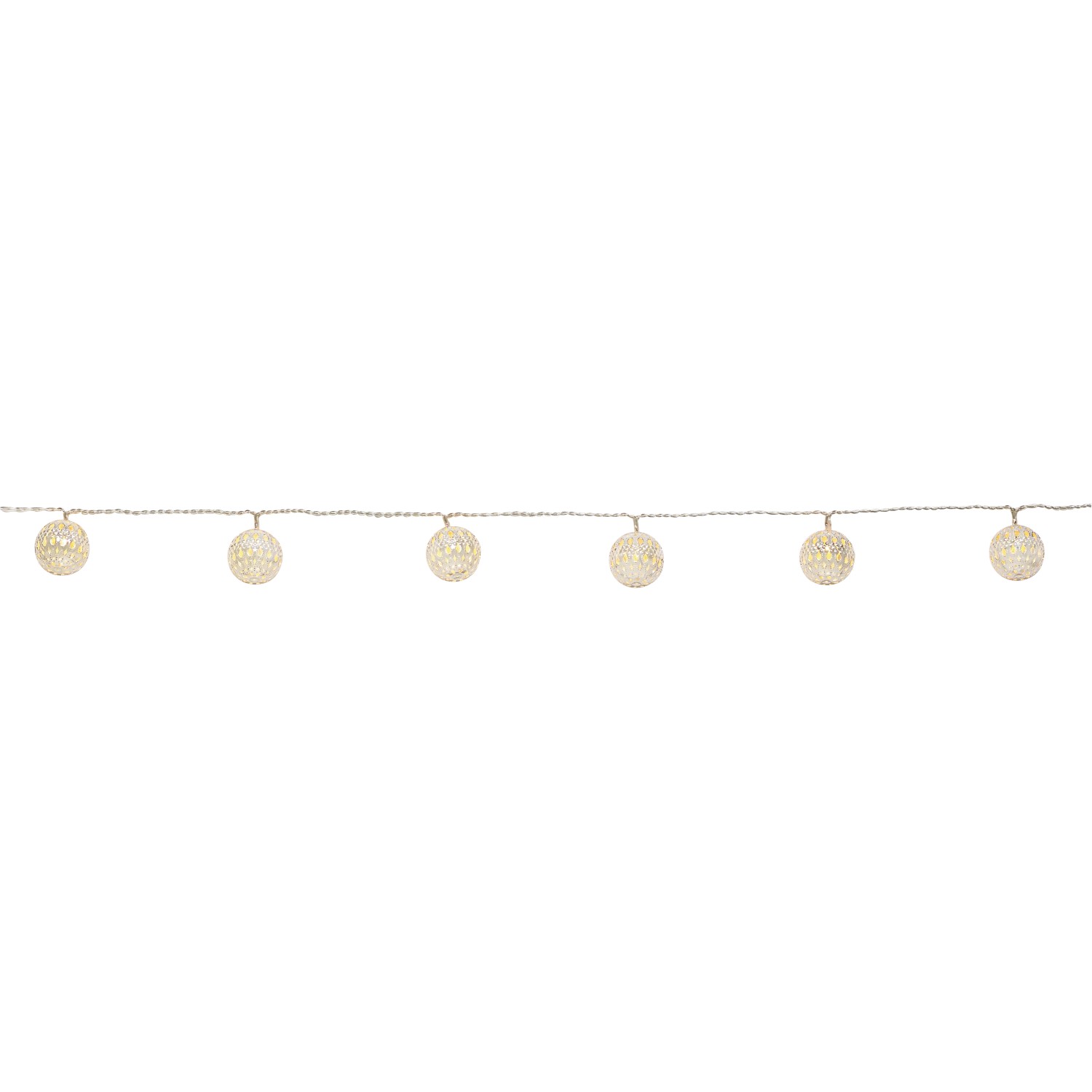 LED Lichterkette Metallkugeln Silber 10 warmweiße LEDs Innen kaufen bei OBI
