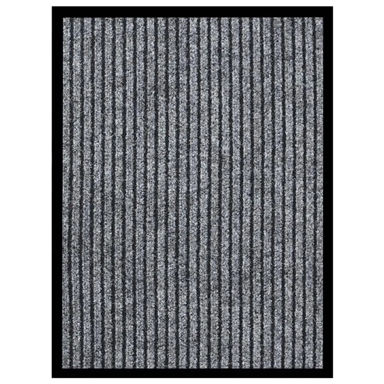 vidaXL Fußmatte Grau Gestreift 40x60 cm 331604