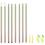 vidaXL Sonnensegel Stangen Set, 200cm, verzinkter Stahl, inkl. Heringe und Seile für Camping & Outdoor.