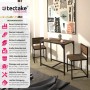 Tectake Sitzgruppe Milton, 3-teilig, Esstisch mit 2 Stühlen im Industrial Design.