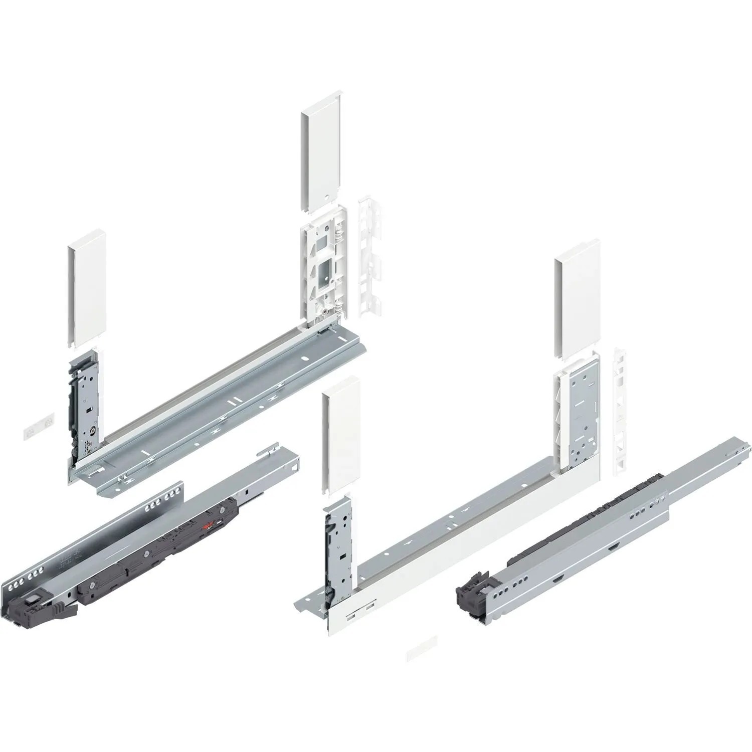 Blum Schubladensystem Legrabox free Höhe C Tip-On Vollauszug 450 mm 40 kg Seidenweiß