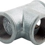 T-Stück 24,1 mm (Rp 3/4) aus Temperguss, verzinkt, für Wasser- und Heizungsinstallation.