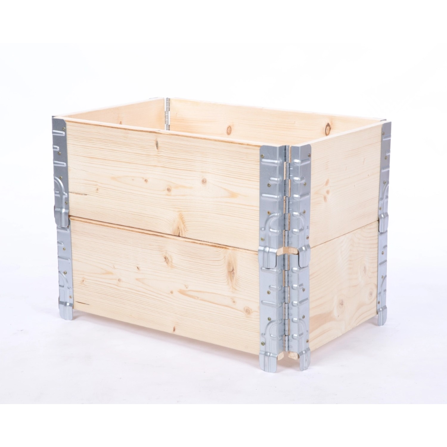 PROREGAL Hochbeetkisten GrowBox HxBxT 40x60x40cm 2 Ebenen Holz Natur günstig online kaufen