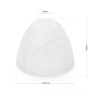 Ersatzglas Lampenschirm in Alabaster Optik, passend für E14 Fassung, Durchmesser 132mm.
