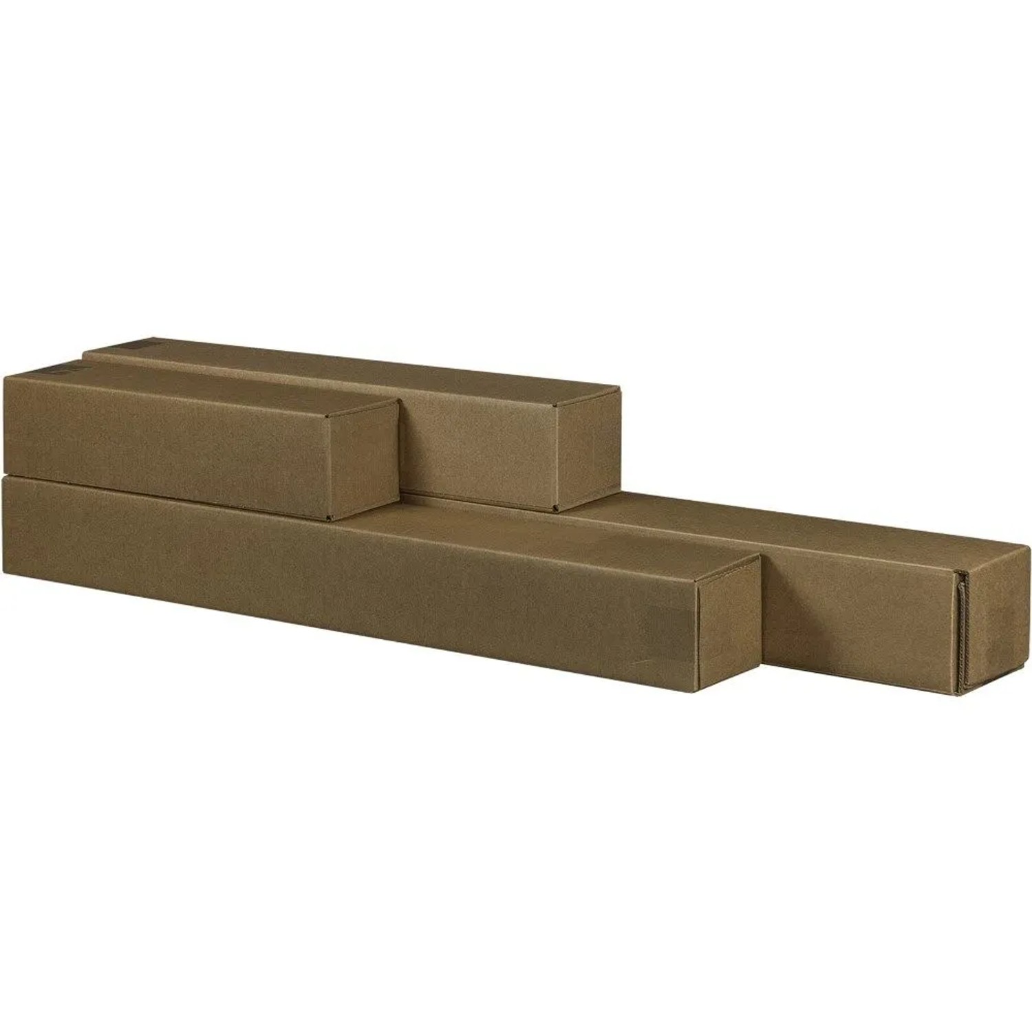PROREGAL Mega Deal 80x Versandbox Quadratisch Teleskopierbar Bis 1850mm LxBxH 870x105x105mm Braun Versandhülse Versandkarton Versandrolle Versandrohr