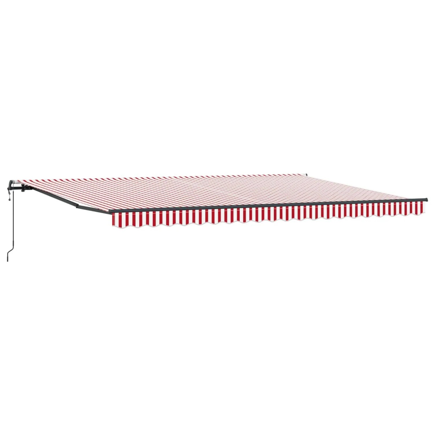 vidaXL Einziehbare Markise Rot und Weiß 500 x 350 cm 3331499