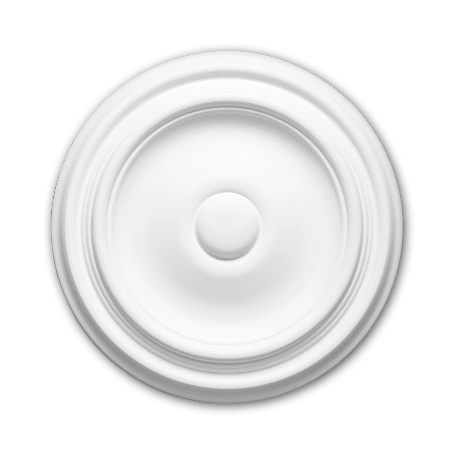 PROFHOME 156013 RoSette aus Polyurethan DeckenroSette Zierelement 26,0 cm 26,0 cm x 3,2 cm Weiß