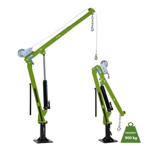 TRUTZHOLM Pickup Kran, Stahl, 900 kg Tragkraft, 360° drehbar mit Seilwinde. Ideal zum Heben schwerer Lasten.