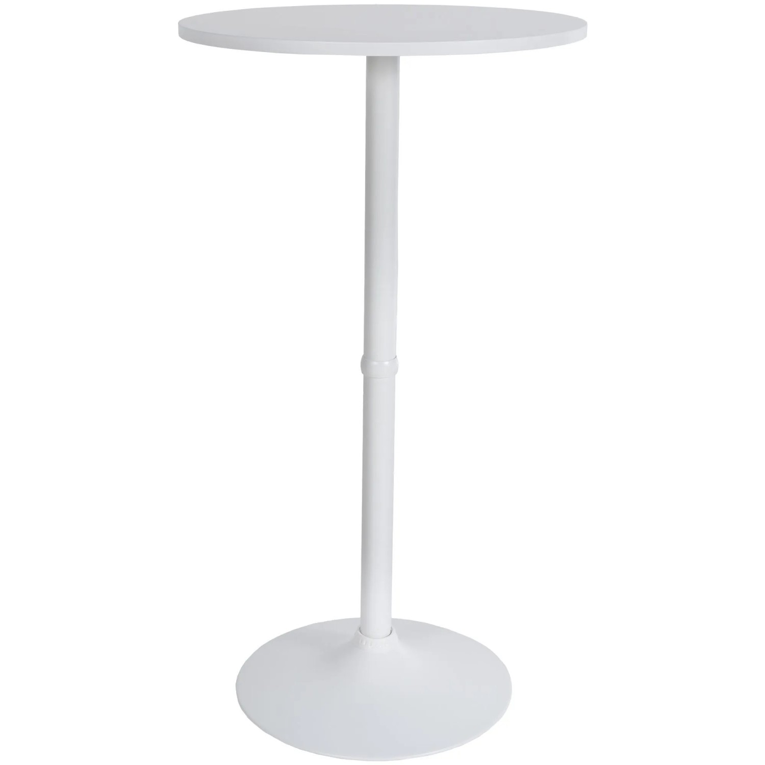 DELUKE Stehtisch Rund Ø 60cm BERLI Aluminium Gestell Bistrotisch Gastro Bartisch Rund 108x60cm Weiß-Weiß