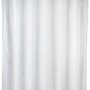 Weißer Wenko Anti-Schimmel Duschvorhang aus Polyester, 120x200 cm, mit Ringen.