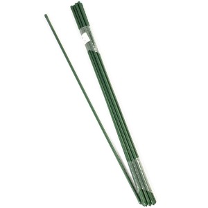 10er-Set grüne KARAT Pflanzenstäbe (60 cm) als Rankhilfe für Blumen und Gemüse.