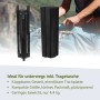 Schwarzer Jawinio Campingtisch, klappbar, mit rollbarer Aluminium-Tischplatte und Gestell, kompakt für Camping.