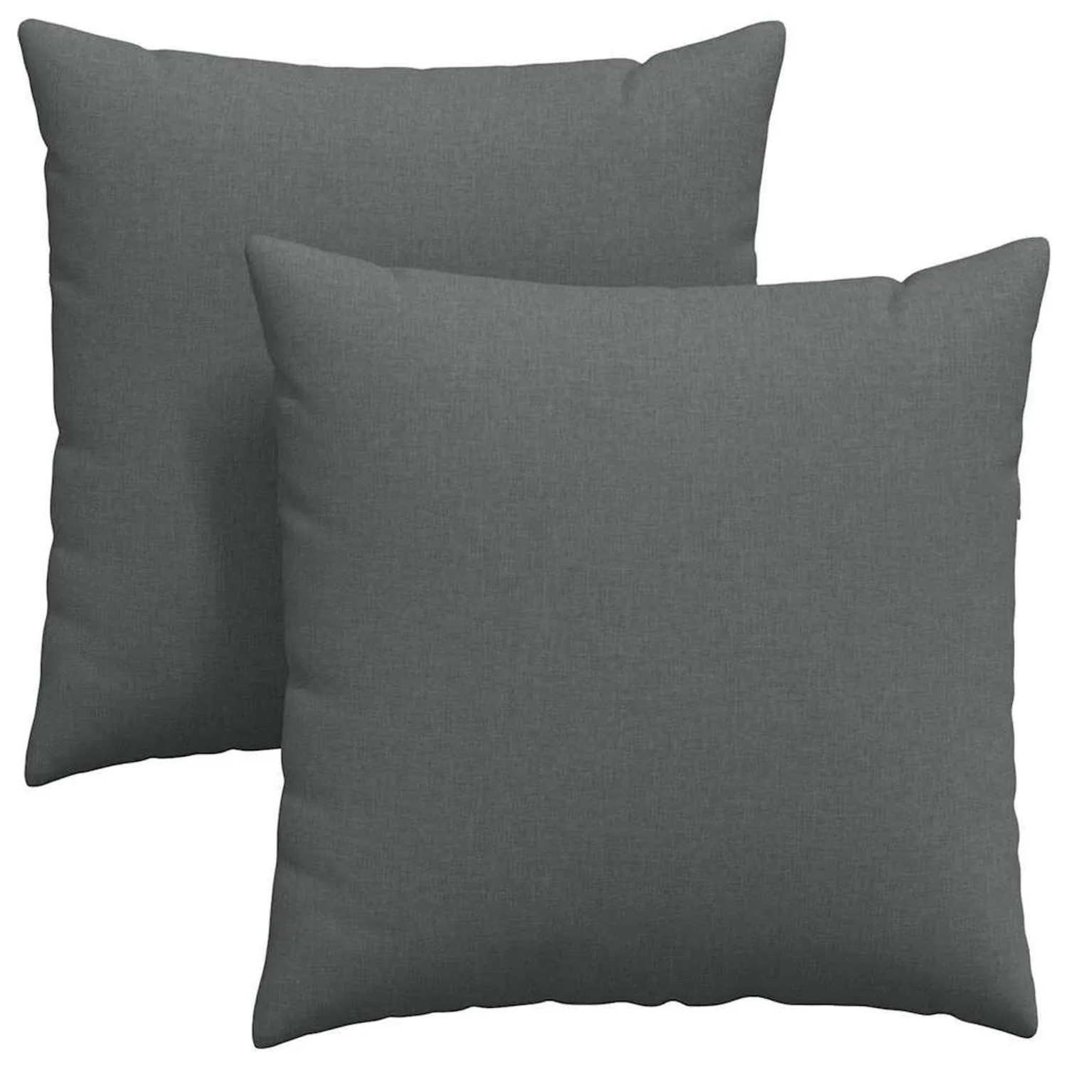 vidaXL Sofakissen 2 Stück Dunkelgrau 60 x 60 cm Stoff 42013998