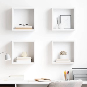 vidaXL Würfelregale 4 Stk Weiß 30x15x30 cm 806999